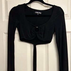 I Am GIA cropped wrap top